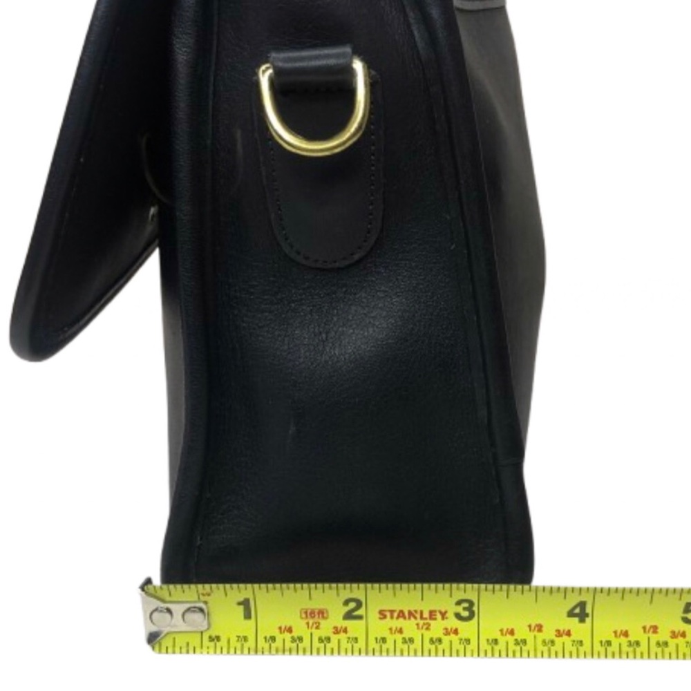 Vintage COACH COURT Black Glove Tanned Turn Lock Crossbody Shoulder Bag 9870 - Picture 13 of 17